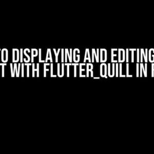 How to Displaying and Editing HTML Content with flutter_quill in Flutter